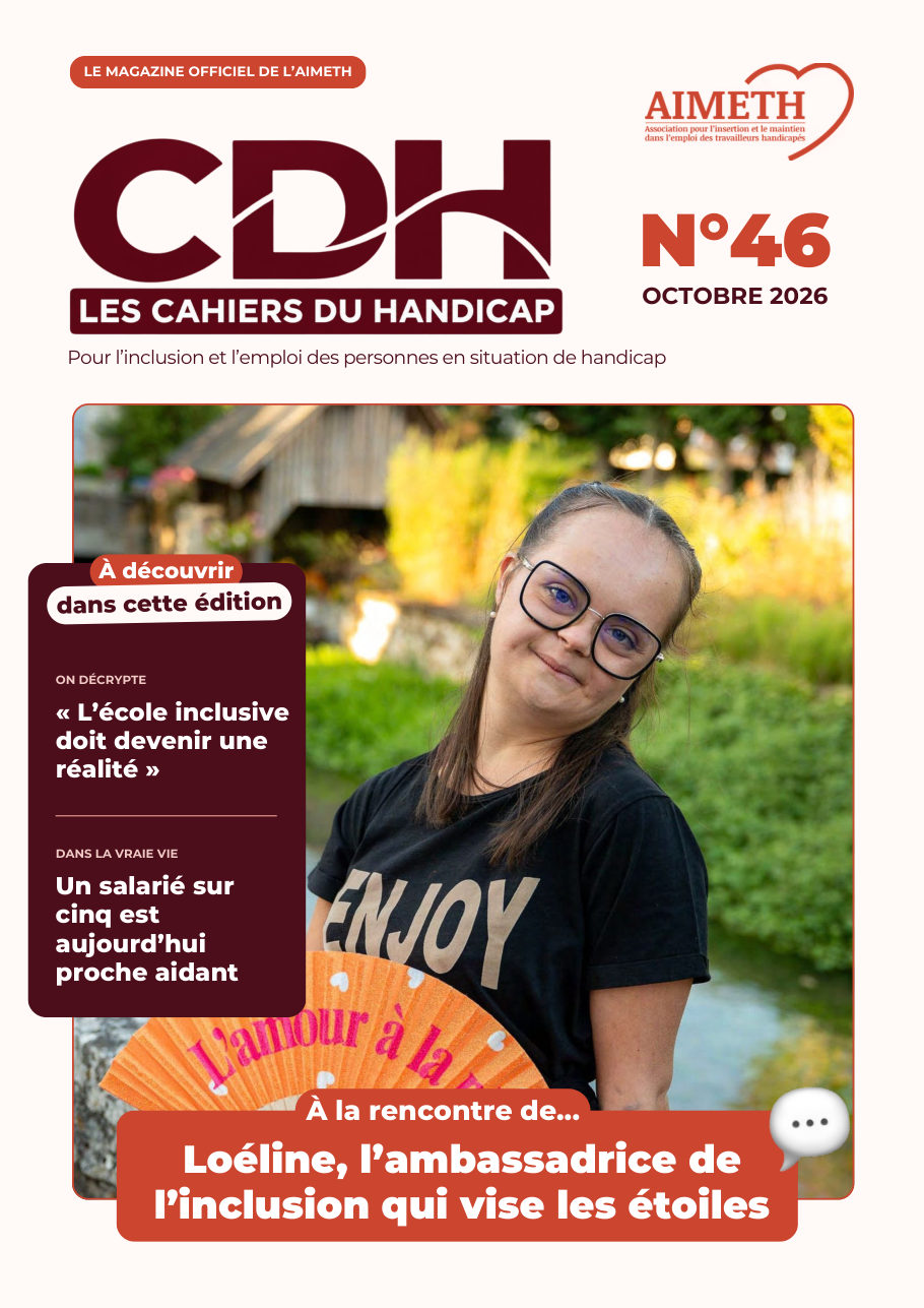 Couverture des Cahiers du Handicap, la revue de l'AIMETH