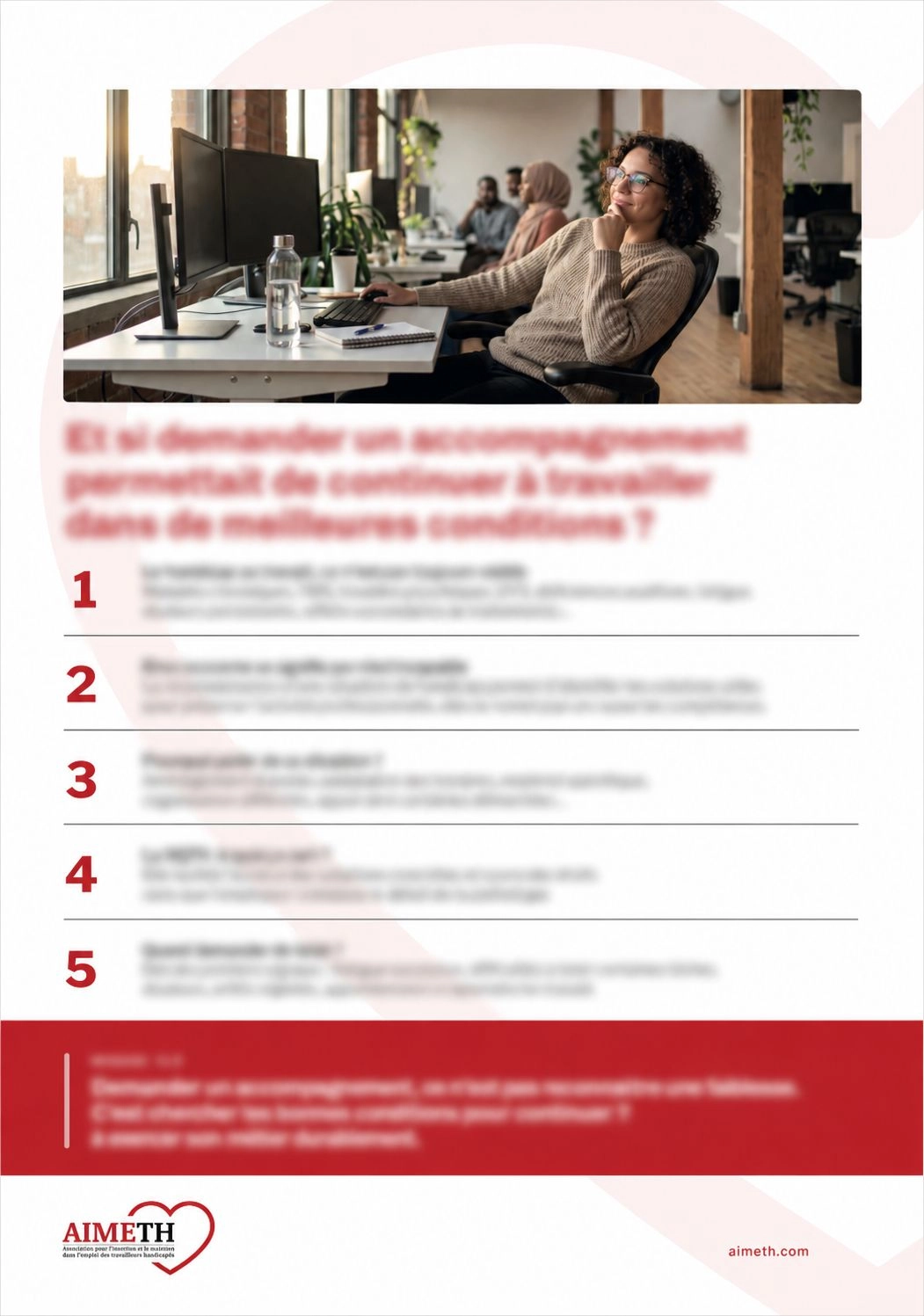 Bulletin d'information Cap'Talents version Collaborateurs : informations sur le handicap au travail, la RQTH, les aménagements possibles et les solutions pour préserver son emploi.